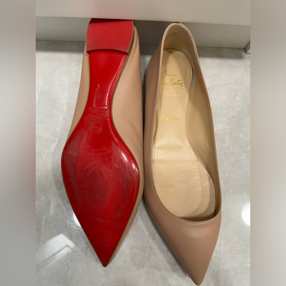 Louboutin Nude Flats Size 39